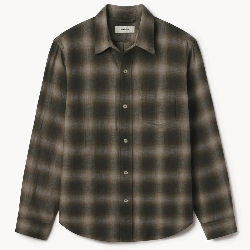 Pacicic Twill One Pocket Shirt: Dark Olive/Ranger Shadow Plaid